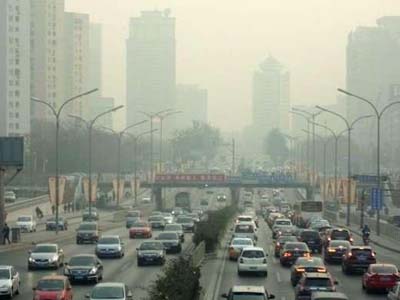 Smoggy Beijing (Credit: Harvard John A. Paulson School of Engineering and Applied Sciences)
