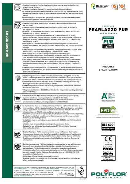 Pearlazzo Spec Sheet