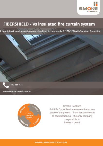 Fibershield Vs vertical fire curtain brochure