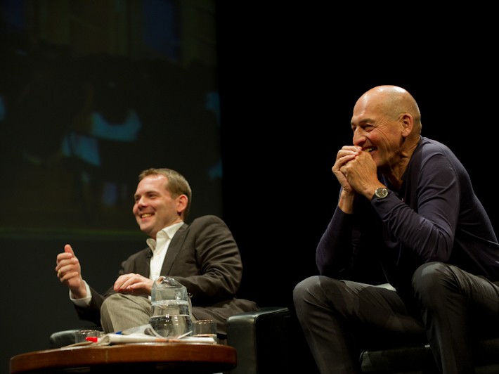 David Gianotten and Rem Koolhaas of OMA. Photography by Jane Hobson, courtesy Barbican Art Gallery
