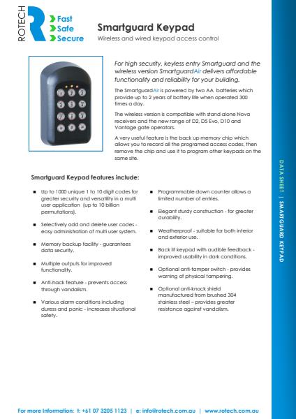 DS-Smartguard Keypad