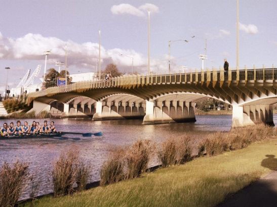 An artist&#39;s impression of Swan Street Bridge in Melbourne. Image: supplied
