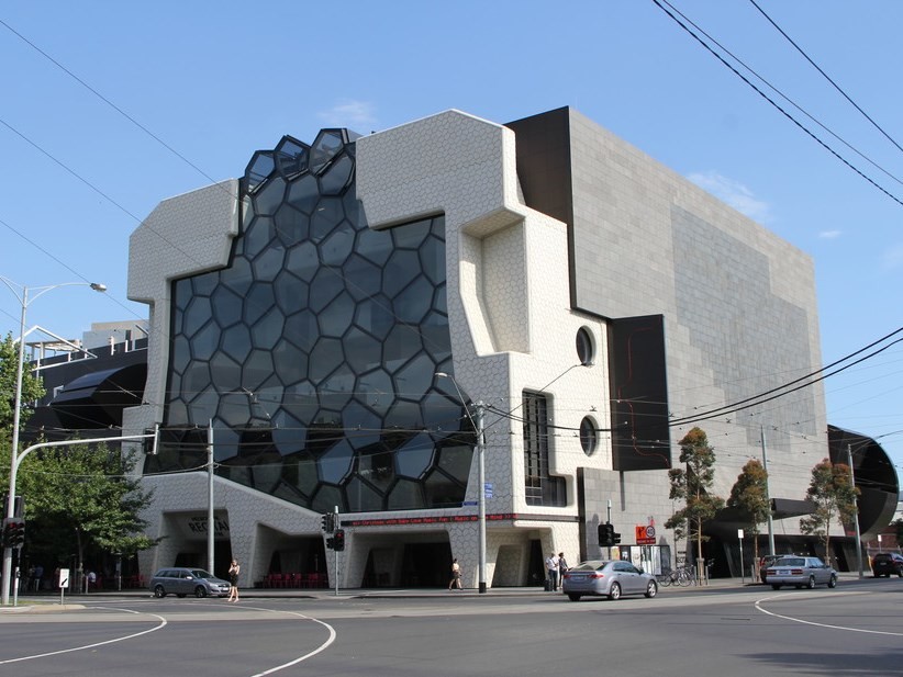 The Melbourne Recital Centre, which is derived from polystyrene packaging.&nbsp;Wikimedia Commons
