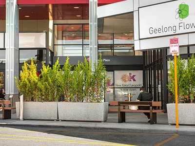 SVC Rectangle Concrete Planters Shopping Mall