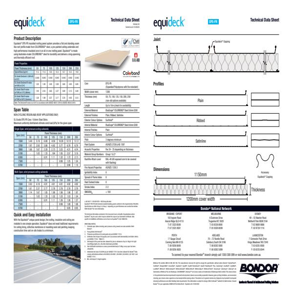 Equideck Technical Data Sheet