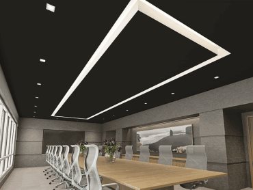 USG Boral Ensemble acoustic ceiling panels in boardroom