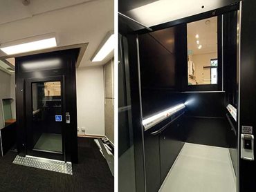 Flex-E commercial lift is designed for situations requiring wheelchair or limited mobility access