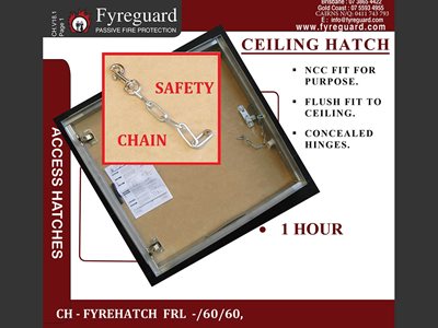 Fyreguard concealed fire rated ceiling hatch