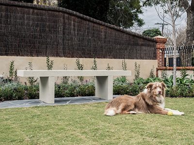 Anston Dog Residential Back Garden Concrete Bench