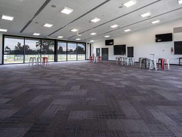 Fusion by Godfrey Hirst from the stunning Choreography Collection was the perfect choice for the Moama Sports Pavilion