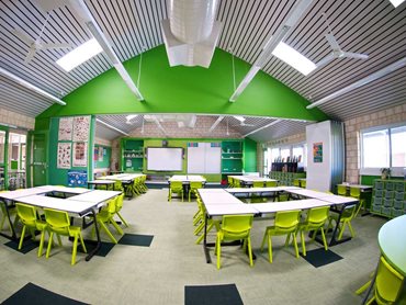 A classroom at Dalyellup School WA - the energy-efficient tubular skylight harnesses the sun to control daylight within built environments 