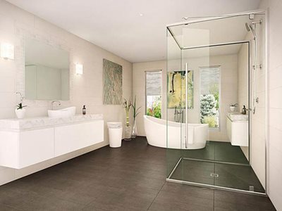 Alspec Danmac Shower Screens Residential Bathroom Semi Frame