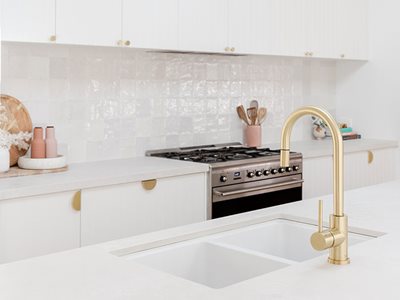 Residential Kitchen Cabinet Pull Gold Semi Circle