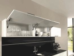 Easy to Open Cabinet Overhead Flap Fittings from Häfele Australia