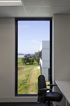 Office with valley views