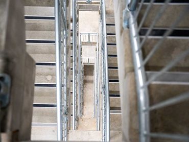Moddex also installed public egress stairs for the fire escape 