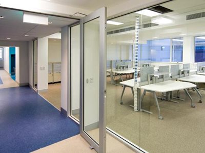 Bris Aluminium shopfront open meeting room spaces with metal frames