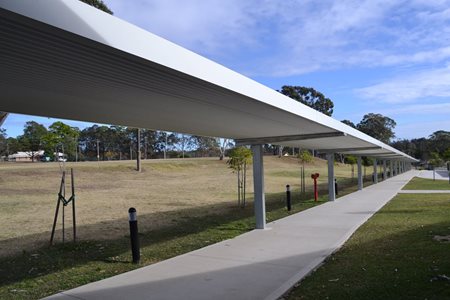 ST PAUL S COLLEGE WEST KEMPSEY Walkway from bus drop off up to Block J Hall