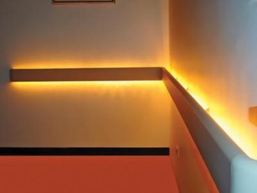 Illuminated handrails increase visibility and safety in installed areas