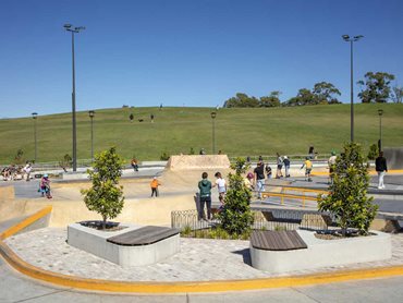 Sydney Park Skate Park caters to wheels of every kind, including bikes, scooters and roller blades (Photo: Simon Wood)