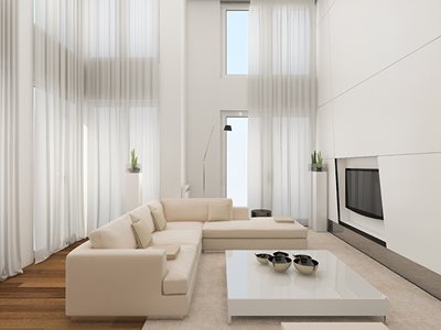 Acoustic Curtains Sound Absorption Living Room Interior