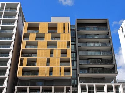 Olympic Park apartment complex with performance coating