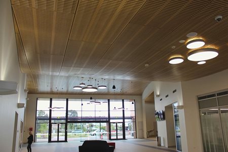 Himmel Interior Systems timber ceilings offer superior support to commercial projects