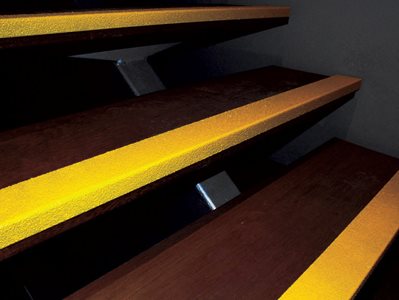 Grip Guard Yellow Line Stairs