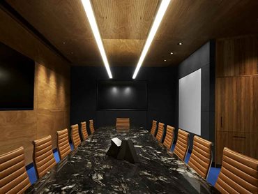 Big River Group’s premium plywood products Armourpanel and ArmourFloor in Spotted Gum were specified for the office