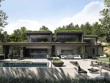 The Waimarino luxury villas feature a contemporary design 