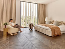 Corsica Chevron: Timeless design featuring an authentic French Oak veneer 