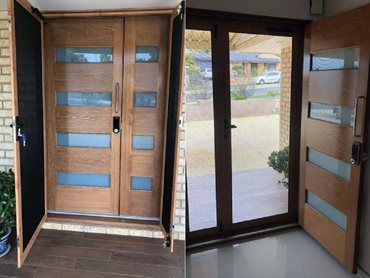 Invisi-Gard security screen doors (from outside and inside the home)
