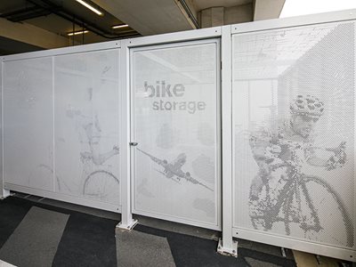PerfArt Perforated Metal Designs Air Cycle Bike Storage