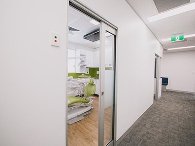 Bris Aluminium Cavity Sliding Door In Medical Healthcare Interior