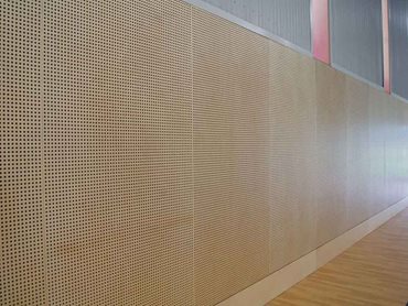 Perforated Key-Ply panels are engineered to create a natural and organic timber appearance