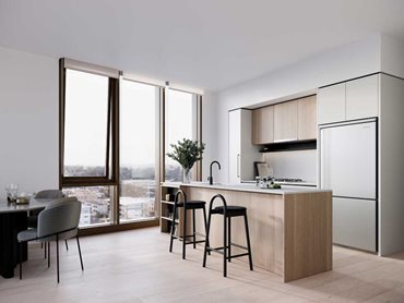The apartment interiors are contemporary, streamlined and come in light or dark colour options