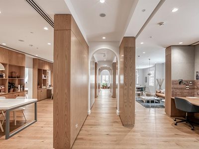 European Oak Plank Flooring Commercial Interior