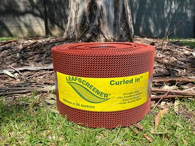 Gutter Guard Curled in Red Mesh