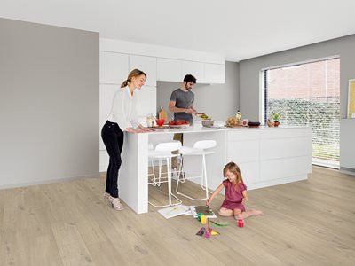 Hybrid Vinyl Flooring Residential Family Kitchen