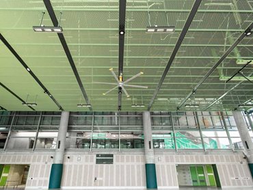 The ceilings by Durlum play an important role in integrating multiple areas together.