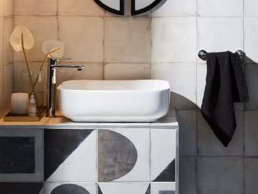 Floor and wall tiles are a great way to incorporate Monochrome Magic in your bathroom