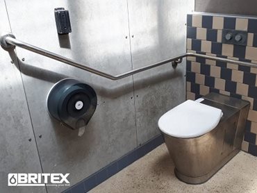 Britex stainless steel vandal resistant standard (PC) and accessible toilet pans 