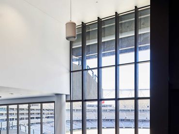 Gyprock plasterboard products specified for the Optus Stadium included EC08 Complete, Gyptone and Rigitone,