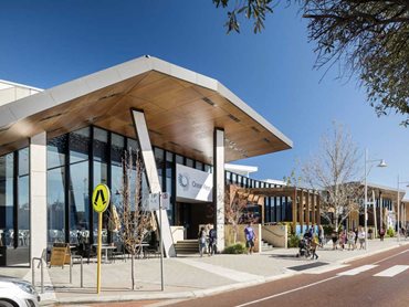 The Ocean Keys Shopping Centre in Clarkson, WA featuring Prodema cladding
