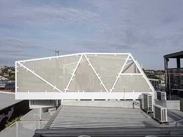 Sky Pavilion rooftop deck is designed as a permeable enclosure 