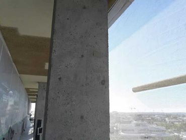 The scope encompassed repair of the reinforced concrete sub-structure of the 14-storey building