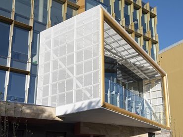Perforated Metal structure at University of Newcastle