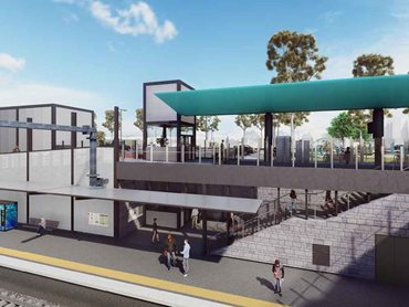 Illustration of the new North Williamstown train station © Level Crossing Removal Project