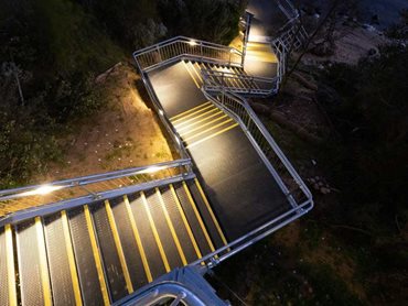 Moddex's balustrades and handrails were installed for the stairway and viewing platforms at Redmond Reserve
