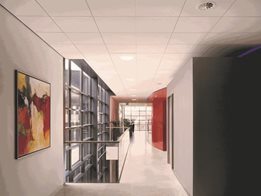​Armstrong acoustical mineral ceilings combine sustainability with contemporary design